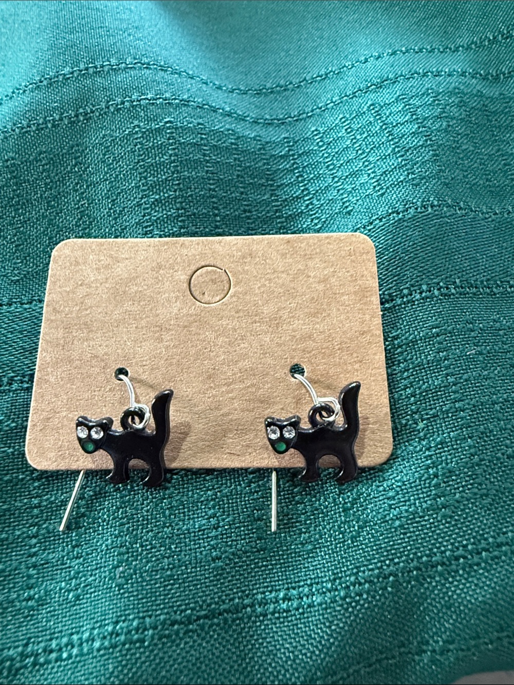 Black Cat Dangling Earrings for Kids - Cute Cat Design